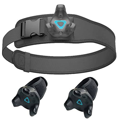 VR 풀 바디 트래커 스트랩 HTC Vive 트래커, 조절가능 허리 벨트, 핸드 그릇/ 암/ Foot/ 송아지 스트랩 풀 바디 트래킹 in VR (1 허리띠 and 2 손목 스트랩)