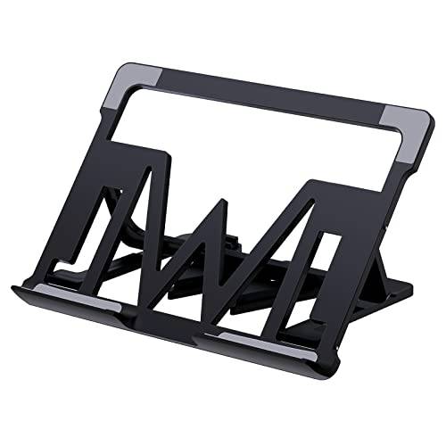 라이트 패드 스탠드, Iusmnur 인체공학 폴더블 휴대용 디자인 5 앵글 조절가능 Non-Skidding 홀더 호환가능한 8 to 17 A3/ A4 아티스트 라이트 Box(Black)