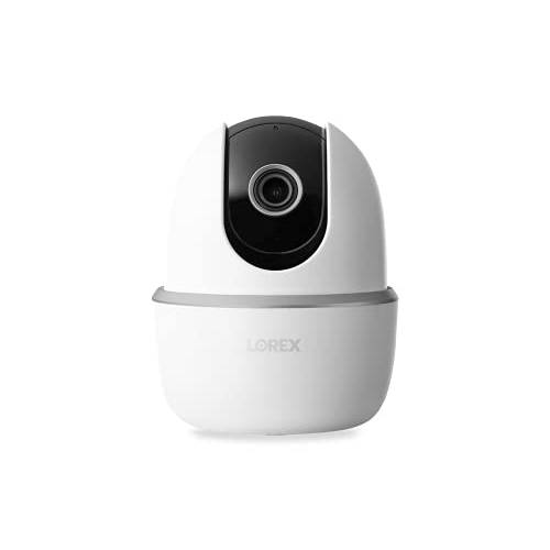 Lorex 팬&  틸트 실내 보안카메라, CCTV, 무선 2K 와이파이 카메라 침입자 감지,센서, Two-Way Talk and 스마트 홈 호환성, 16GB 마이크로SD, 1 카메라