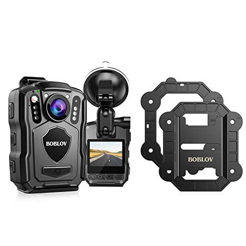 번들,묶음 DEAL, BOBLOV M5 2K Police 바디 카메라, GPS Enabled& 1440P 바디 마운트 캠, 64G/ 128G 바디 캠 Built-in 4200MAH 배터리, IP67 방수+ BOBLOV 바디 카메라 자석 마운트
