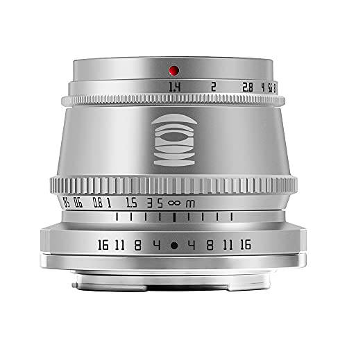TTArtisan 35mm F1.4 APS-C 카메라 렌즈 실버 버전 소니 E 마운트 카메라 Like A5000、A6000、A6100、A6300、A6400、A6500、A6600、NEX-5、NEX-7…