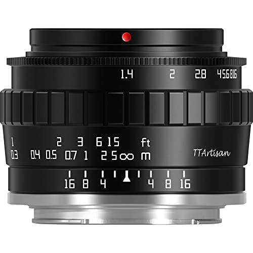 TTArtisan 23mm F1.4 APS-C 렌즈 (Canon-M 마운트, 블랙)