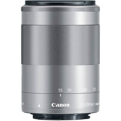 캐논 EF-M 55-200mm F/ 4.5-6.3 이미지 스테빌라이제이션 STM 줌 렌즈 (실버) (인터네셔널 버전) (벌크, 대용량 포장, 패키징)