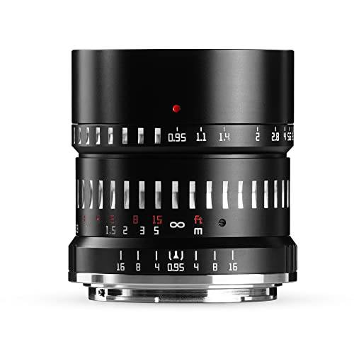 TTArtisan 50mm F0.95 APS-C 라지 조리개 Portrait 프라임 렌즈 L-Mount 카메라 Lecia T, TL, TL2, Cl, 시그마 FP