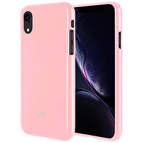 GOOSPERY 펄 젤리 for 애플 아이폰 XR 케이스 (2018) 슬림 Thin 러버 케이스 (핑크) IPXR-JEL-PNK
