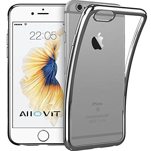 Allovit 아이폰 6S/ 6 플러스 케이스, Allovit Shock-Absorption 크리스탈 클리어 TPU 케이스 for 아이폰 6 플러스/ 6s 플러스 5.5(Grey)
