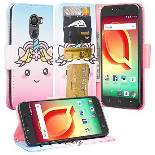 Jitterbug Smart 2 2018 (5.5inch) Case, Folio [Kickstand Feature] PU Leather Flip Wallet Case with ID&Credit Card Slot for Great Call Jitterbug Smart 2 - (Pink Unicorn)