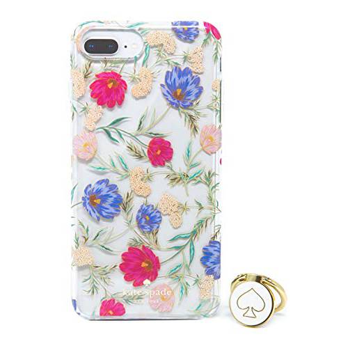 Kate Spade Case & Ring Stand for iPhone 8 Plus/7 Plus/6s Plus - Clear Floral