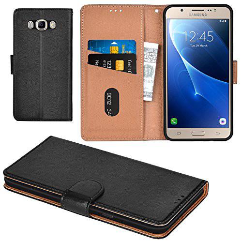 Aicoco Galaxy J7 2016 Case Flip Cover Leather Wallet Phone Case for Samsung Galaxy J7 2016 - Black