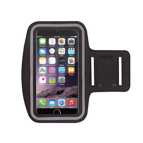 UINXTON Sports Armband with Earphone Hole & Key Holder, Phone Armband for iPhone Xs X 8Plus 7Plus Samsung Note 9 Note 8 S9+ S8 and More, for Running, Hiking, Cycling and Walking (Black) 6.0