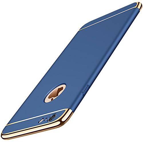 호환가능한 with 아이폰 6/ 6S 플러스 5.5 케이스, iBarbe  충격방지 스크레치 Protective 러버 러그드 슬림 하드 비닐 3 in 1 케이스 커버 울트라 Thin Shock-Proof Scratch-Resistant Sleeves(5.5 inches)-Blue