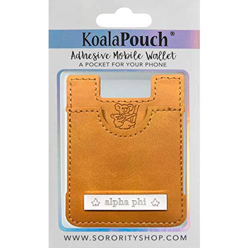 Alpha Phi - 가죽 Style Koala 파우치 - 접착식, 스티커 Mobile 지갑