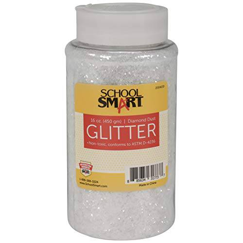 School Smart 공예 Glitter, 1 Pound Jar, Diamond, Off-White (S2004130)