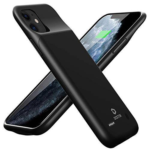DESTEK 배터리 케이스 for 아이폰 11, 리얼 4500mAh 울트라 슬림 휴대용 충전 케이스 충전식 충전 케이스 호환가능한 w/ 와이어 헤드폰,헤드셋 (6.1 inch)