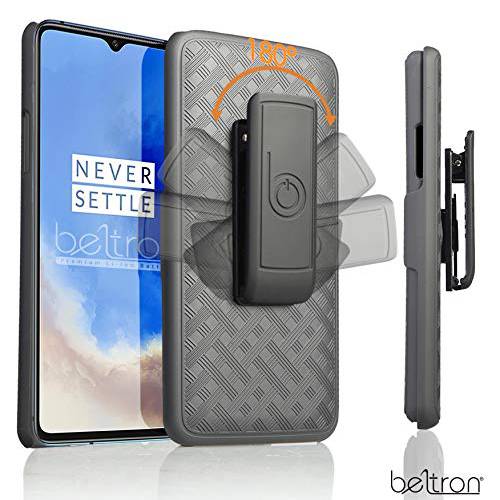 OnePlus 7T 케이스, BELTRON 슬림 Protective 케이스 with 스위블 벨트 Clip Holster and 킥스탠드 for T-Mobile OnePlus 7T