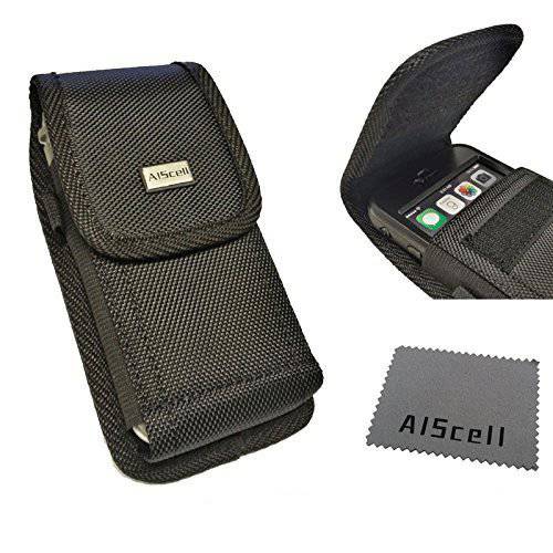 AISCELL Tactical 파우치 for 갤럭시 A11, S20+, S20, 메모,필기20 Ultra, 메모,필기20, 메모,필기 10+, A50, A51, A20, 메모,필기 9, X커버 프로, A71, 러그드 Nylon 케이스 메탈 Clip Holster and Cloth Fits 폰 with 슬림 커버 스킨 케이스 on