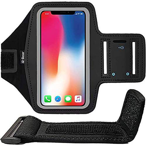 i2 Gear  런닝 암밴드 for 아이폰 Xs, X, 삼성 갤럭시 S10, S9, S8, S7 and 구글 Pixel 2, 3 with 확장기 for XL 사이즈 팔