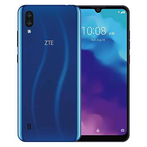 ZTE  블레이드 A5 2020 (32GB, 2GB) 6.09 HD 엣지 to 엣지 디스플레이, 3200mAh 배터리, 듀얼 SIM GSM 언락 US 4G LTE (T-Mobile, at& T, Metro, 직선 talk) 인터네셔널 모델 (블루)