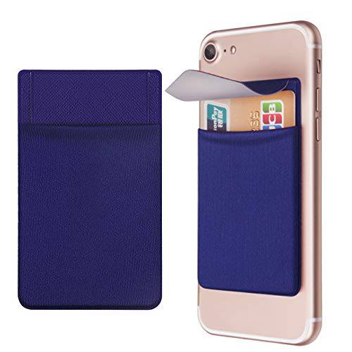 OBVIS  부착형, 스티커 지갑 카드 홀더 포켓 파우치 안전한 덮개 아이폰 안드로이드 (블루)