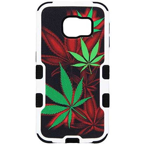 Asmyna  캐링 케이스 삼성 G925 (갤럭시 S6 엣지) - 리테일 포장, 패키징 - 블랙 Cannabis/ 블랙