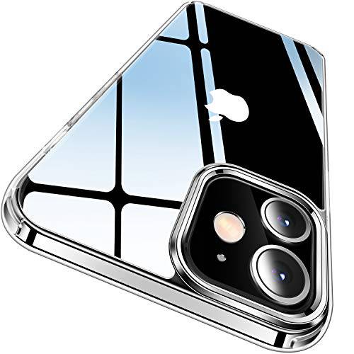 CASEKOO 크리스탈 클리어 Designed 아이폰 12 케이스, Designed 아이폰 12 프로 케이스 [Not Yellowing] [밀리터리 등급 테스트] 충격방지 보호 폰 케이스 슬림 Thin 커버 (6.1’’) 5G 2020- 클리어