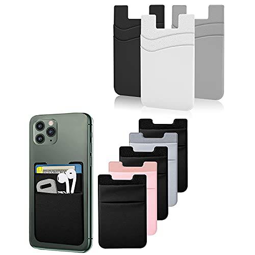 폰 카드 홀더, SHANSHUI 실리콘 폰 지갑 부착형, 스티커 신용 카드 홀더 폰 포켓 거의 모든 스마트폰