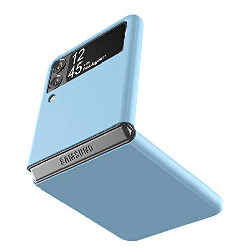 Cresee 케이스 삼성 갤럭시 Z 플립 3 5G 2021,  슬림핏 매트 PC 커버 폰 케이스 갤럭시 Z Flip3 - 블루