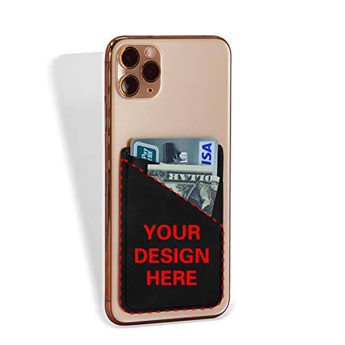 커스텀 개인설정가능한 폰 카드 홀더, 추가 Your 이미지/ 포토,  부착형, 스티커 지갑 포켓 as 신용 카드 홀더 아이폰 and 안드로이드 스마트폰
