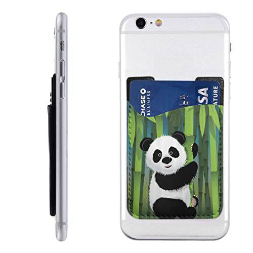 Panda 폰 지갑, 폰 신용 카드 홀더 3m 접착 부착형, 스티커 지갑 포켓 케이스 메이트  휴대폰, 스마트폰 모든 아이폰 and 안드로이드