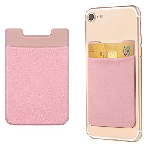 OBVIS 부착형, 스티커 지갑 슬리브 휴대폰, 스마트폰 포켓 카드 홀더 포켓 파우치 아이폰 안드로이드 스마트폰 핑크