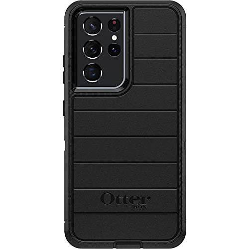 OtterBox 디펜더 시리즈 러그드 케이스 갤럭시 S21 울트라 5G (Only) 케이스 Only - Non-Retail 포장, 패키징 - 블랙 - 미생물 디펜스