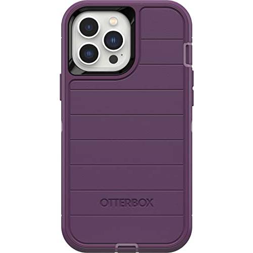 OtterBox 디펜더 시리즈 러그드 케이스 아이폰 13 프로 (Not 13/ 13 미니/ 13 프로 맥스) 케이스 Only - Non-Retail 포장, 패키징 - 해피 퍼플 - 미생물 디펜스