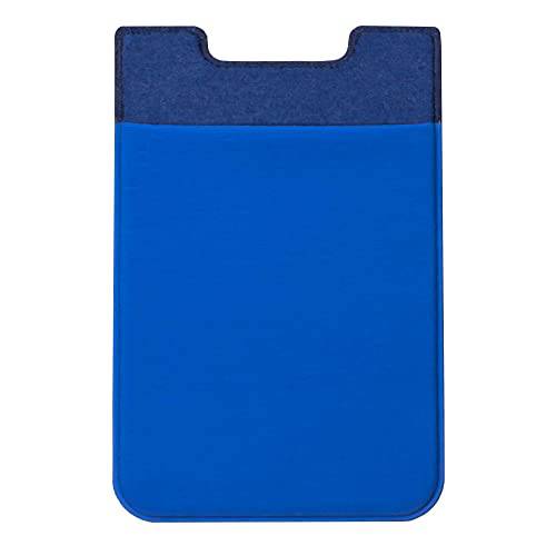 탄력 폰 카드 홀더 포켓, Stick-On 지갑, 접착 신용 카드 파우치, 호환가능한 아이폰 And 삼성 갤럭시  블루