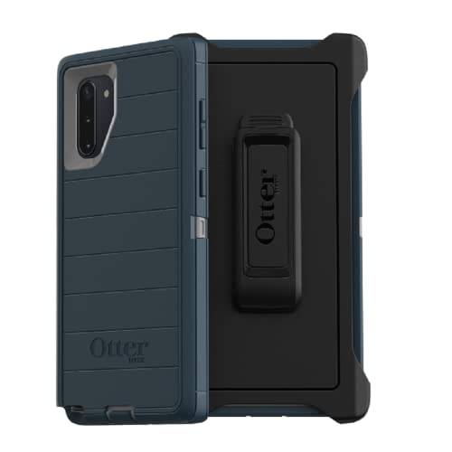 OtterBox 디펜더 시리즈 케이스 삼성 갤럭시 Note10 ( Only) - 홀스터 클립 포함 - 미생물 디펜스 프로텍트 - 리테일 포장, 패키징 - GONE Fishin (블루)