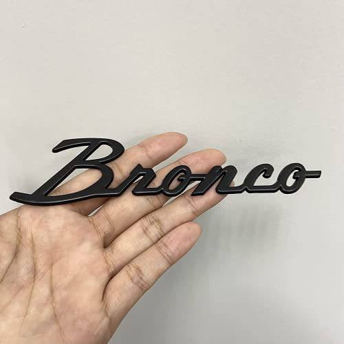2PC 브론코 메탈 배지 스티커 3D 셀프 접착 범용 배지 (블랙)