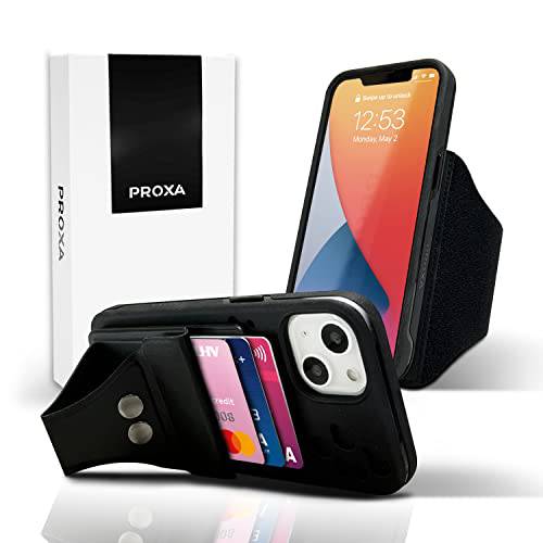 PROXA 만능 폰 케이스 아이폰 13 6.1 인치 - 호환가능한 MagSafe 충전기 - 풀 프로텍트/ 카드 홀더 스탠드/ 암밴드 스트랩 - 호환가능한 아이폰 13 -운동 세트