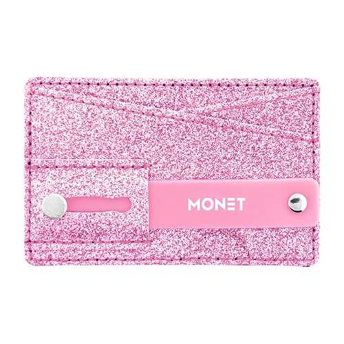 Monet 울트라 그립 3-in-1 스마트 폰 지갑 | 카드 홀더 | 킥스탠드 | 핑크 글리터, 빤짝이