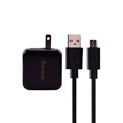 Superer 벽면 충전 호환 for ZTE Z223 at& T 플립 폰 AC 어댑터 with 5Ft USB to 미니 USB 파워 서플라이 케이블 케이블