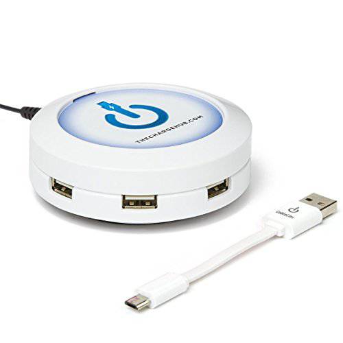 Limitless Innovations ChargeHub X7-7-Port USB 충전 2.4A per Port/ 44W for 아이폰 7/ 6s/ 플러스, 삼성 갤럭시 S8/ S7& More - 화이트