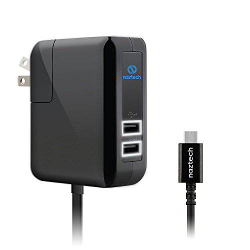 Naztech Powerhouse N422 트리오 벽면 충전, 유선 미니 USB AC, 4800mA Charges 3 디바이스 at 한번. 호환가능한 for 아이폰, 맥북, 아이패드,  삼성+ More.