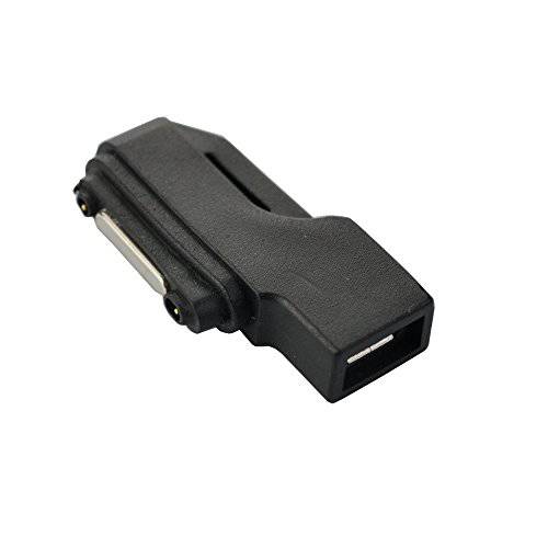 Seadream  미니 USB to 마그네틱,자석 충전 커넥터 어댑터 for 소니 Xperia Z1 Z2 Z3 컴팩트 (앵글드 블랙)