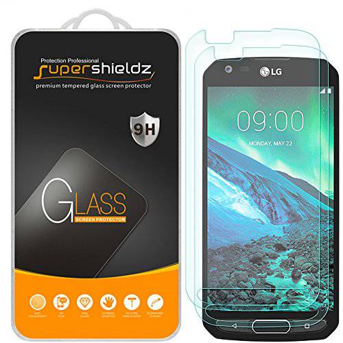 (2 Pack) Supershieldz for LG X Venture 강화유리 화면보호필름, 액정보호필름 Anti 스크레치, 기포 방지