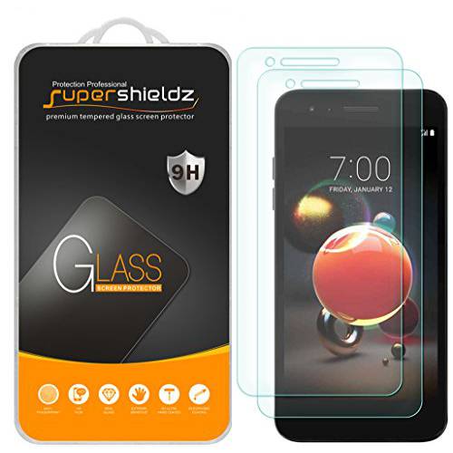 (2 Pack) Supershieldz for LG (Aristo 2 플러스) 강화유리 화면보호필름, 액정보호필름, Anti 스크레치, 기포 방지