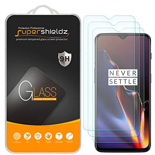 (3 Pack) Supershieldz for OnePlus 6T 강화유리 화면보호필름, 액정보호필름 Anti 스크레치, 기포 방지
