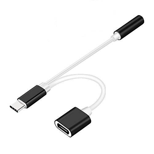 AKwor 2 in 1 USB C/ 타입 C 케이블 고속충전 to 3.5mm 오디오 Jack 헤드폰 어댑터 컨버터, 변환기 support 오디오 and 충전 for 모토로라 MotoZ, Letv Le 프로 3, Not 호환 for HTC and 구글