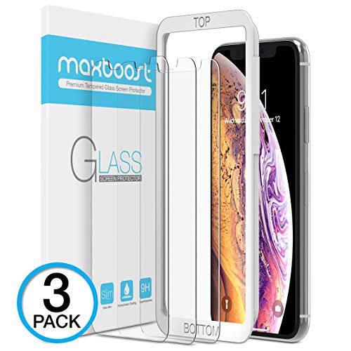Maxboost  iPhone X 아이폰 보호필름 3팩 아이폰액정필름 액정보호필름
