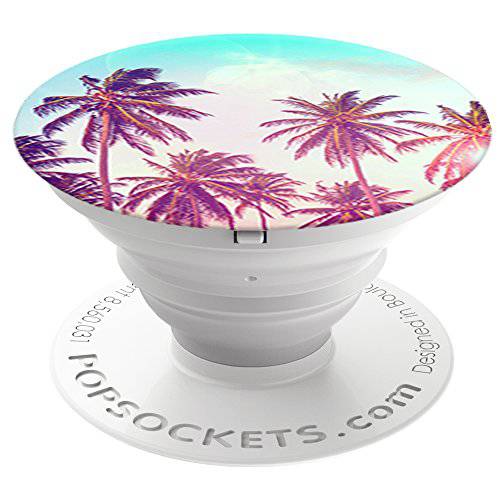 PopSockets : 접이식, 접을수있는 그립&  지지대 for 폰 and 태블릿 - Palm Trees