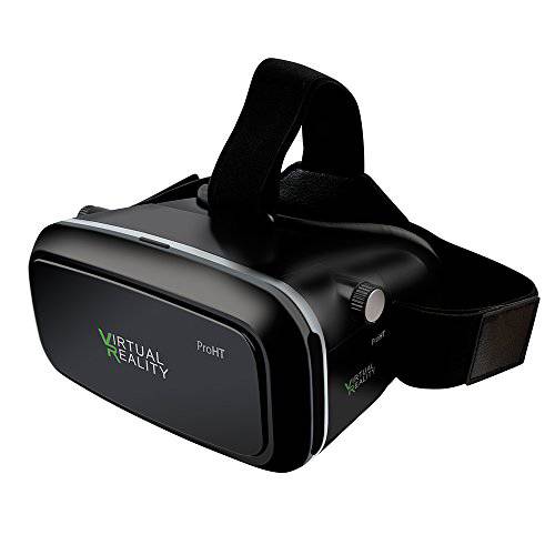 ProHT 3D 버추얼 리얼리티 안경 헤드셋, 비디오 무비 게임용 3D VR 안경, iPhone7 / 6s // 6 plus 삼성 Galaxy s6 Edge + 및 기타 3.5 -6.0iOS Android 스마트 폰 (검정색 88201)