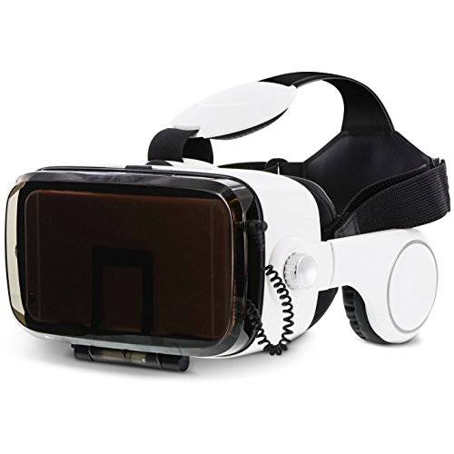 Aduro SoundVision 가상 현실 안경 (범용 스마트 폰에서 4.7 - 6), 360도 파노라마보기 및 3.5mm 오디오 잭이있는 3D 사진 용 스테레오 헤드셋