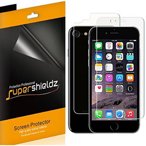 Supershieldz for 애플 아이폰 SE (2020, 2nd Generation), 아이폰 8 and 아이폰 7 (전면 and 후면) 풀 바디 화면보호필름, 액정보호필름, 고 해상도 클리어 스크린 쉴드 (3 전면 and 3 후면)